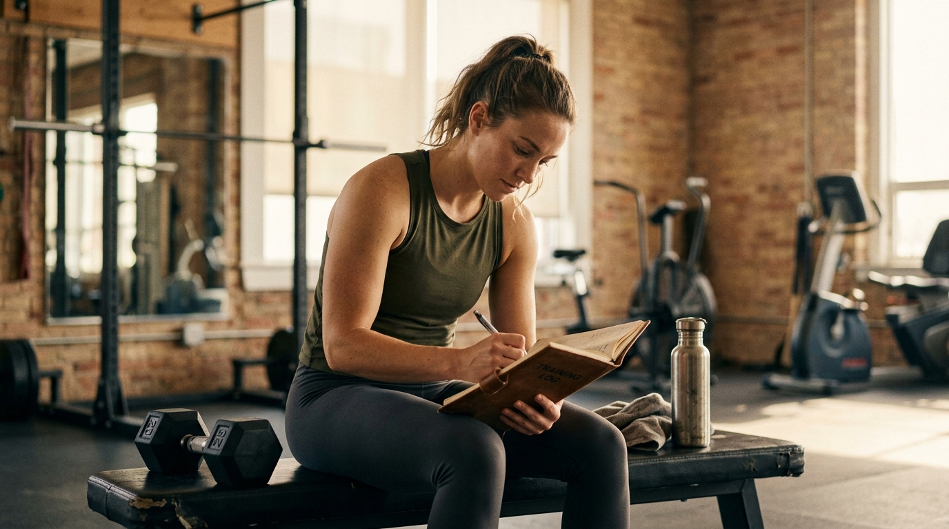 Antrenament cu greutatea corporală într-o sală de fitness luminoasă